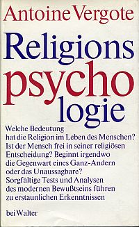 Vergote, Religionspsychologie (Umschlag)