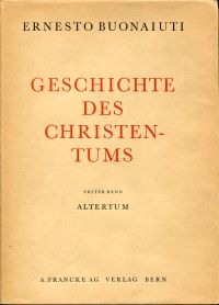 Buonaiuti, Geschichte des Christentums. (Umschlag)