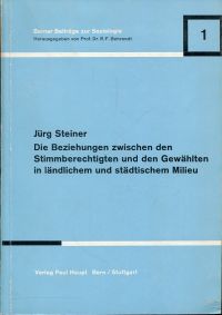 Steiner, Die Beziehungen zwischen den Stimmberechtigten (Umschlag)