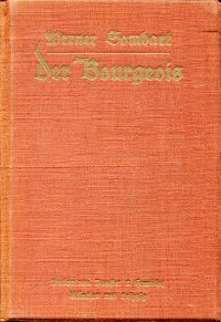 Sombart, Der Bourgeois. (Umschlag)