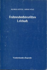 Götze, Frühneuhochdeutsches Lesebuch (Umschlag)