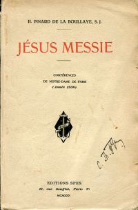 Pinard de la Boullaye, Jésus Messie. (Umschlag)