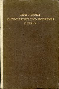 Messer, Katholisches und modernes Denken. (Umschlag)