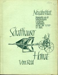 Schaffhauser Heimat. (Umschlag)