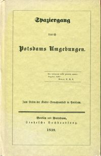 Spaziergang durch Potsdams Umgebungen. (Umschlag)