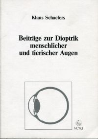 Schaefers, Beiträge zur Dioptrik menschlicher und tierischer Augen. (Umschlag)