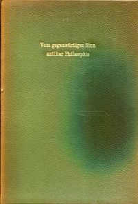 Huber, Vom gegenwärtigen Sinn antiker Philosophie. (Umschlag)