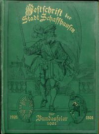 Festschrift der Stadt Schaffhausen zur Bundesfeier 1901. (Umschlag)
