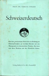 Singer, Schweizerdeutsch. (Umschlag)