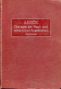 Schäffer, Die Therapie der Haut- und venerischen Krankheiten m. besond. Berücks. (Umschlag)