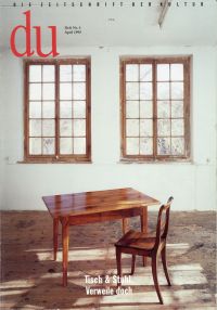 Tisch & Stuhl. Verweile doch. (Umschlag)