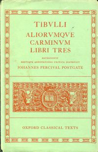 Tibullus, Aliorumque carminum libri tres (Umschlag)
