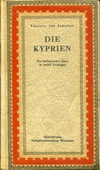 Scheffer, Die Kyprien. (Umschlag)