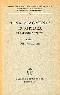Euripides: Nova fragmenta Euripidea ; in papyris reperta. (Umschlag)