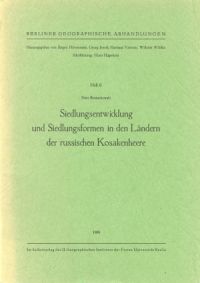 Rostankowski, Siedlungsentwicklung und Siedlungsformen in den Ländern der russis (Umschlag)