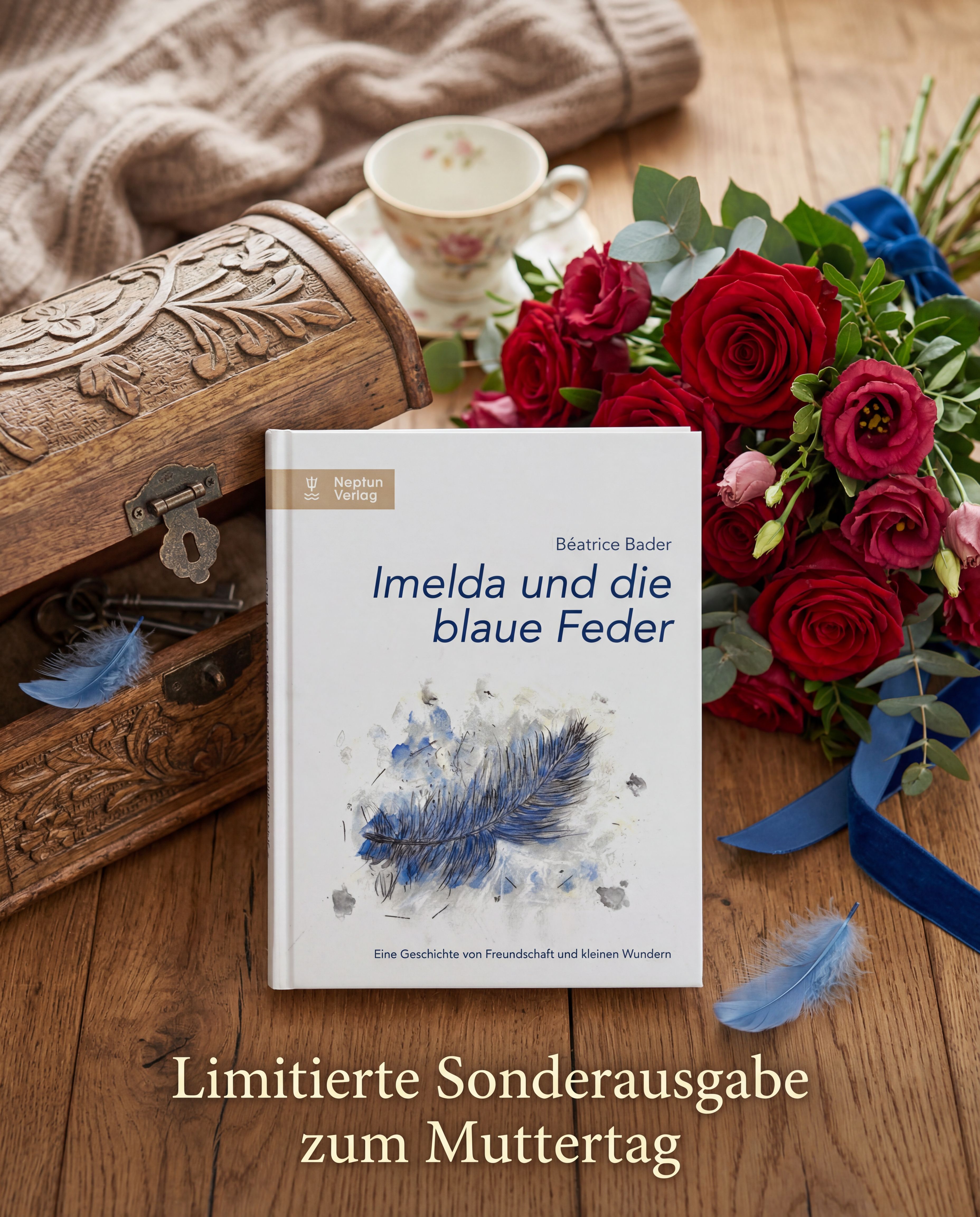 Bader, Imelda und die blaue Feder (Umschlag)