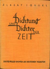 Soergel, Dichter aus deutschem Volkstum. (Umschlag)