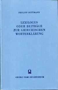 Buttmann, Lexilogus oder Beiträge zur griechischen Worterklärung hauptsächlich f (Einband)