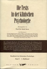 Stern, Handbuch der klinischen Psychologie, Band 1: (Umschlag)