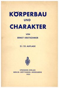 Kretschmer, Körperbau und Charakter. (Umschlag)