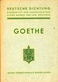 Goethe, Goethe. (Umschlag)