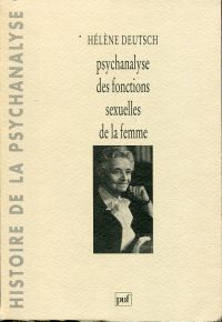 Deutsch, Psychanalyse des fonctions sexuelles de la femme. (Umschlag)
