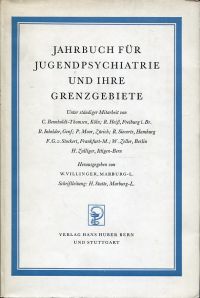Villinger, Jahrbuch für Jugendpsychiatrie (Umschlag)