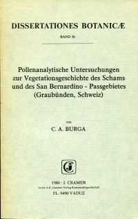 Burga, Pollenanalytische Untersuchungen zur Vegetationsgeschichte des Schams (Umschlag)
