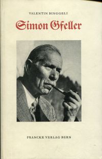 Binggeli, Simon Gfeller, der Emmentaler Mundartdichter. (Umschlag)