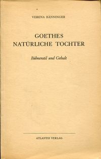 Bänninger, Goethes natürliche Tochter. (Umschlag)