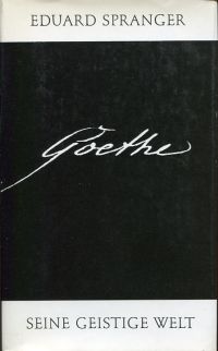 Spranger, Goethe. (Umschlag)