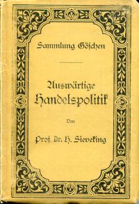 Sieveking, Auswärtige Handelspolitik. (Umschlag)
