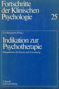 Baumann, Indikation zur Psychotherapie. (Umschlag)