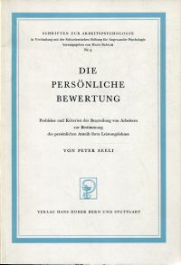 Seeli, Die persönliche Bewertung. (Umschlag)