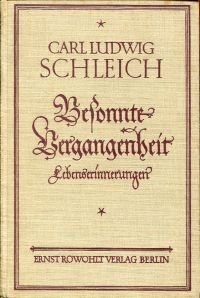 Schleich, Besonnte Vergangenheit. (Umschlag)