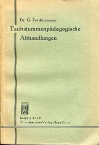 Forchhammer, Taubstummenpädagogische Abhandlungen. (Umschlag)