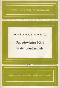 Reinartz, Das schwierige Kind in der Sonderschule. (Umschlag)