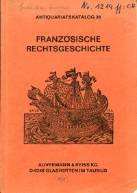Französische Rechtsgeschichte. (Umschlag)