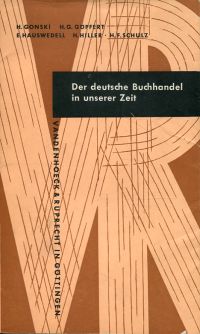 Gonski, Der deutsche Buchhandel in unserer Zeit. (Umschlag)