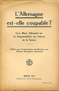 L'Allemagne est-elle coupable? (Umschlag)