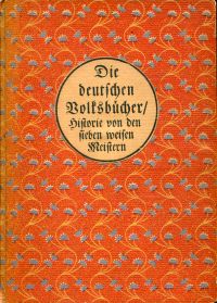 Benz, Die Historie der sieben weisen Meistern. (Umschlag)