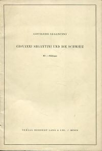 Segantini, Giovanni Segantini und die Schweiz. (Umschlag)
