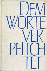 Hasenkamp, Dem Worte verpflichtet. (Umschlag)