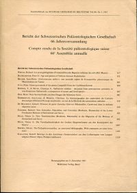 Bericht der Schweizerischen Paläontologischen Gesellschaft 66. Jahresversammlung (Umschlag)