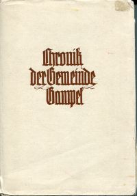 Schnyder, Chronik der Gemeinde Gampel. (Umschlag)