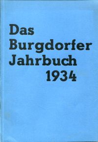 Burgdorfer Jahrbuch, 1. Jahrgang 1934. (Umschlag)