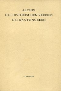 Geiger, Der Beginn der Gold- und Dickmünzenprägung in Bern. (Umschlag)