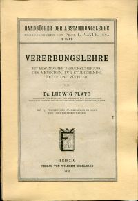 Plate, Vererbungslehre. (Umschlag)