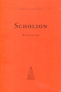 Scholion. Bulletin 4/2006. (Umschlag)