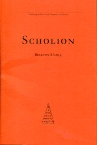 Scholion. Bulletin 8/2014. (Umschlag)